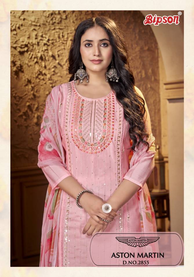 Aston Martin 2855 By Bipson Roman Silk Embroidery Non Catalog Dress Material Wholesale Shop In Surat	